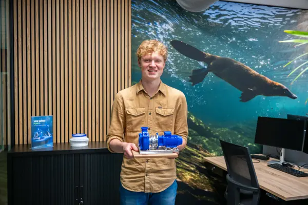 Theorie en praktijk: Pèpe combineerde het tijdens zijn stage bij Pentair